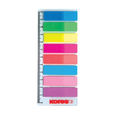 Samolepící záložky Kores Index Strips - 8 x 25 lístků / barevné