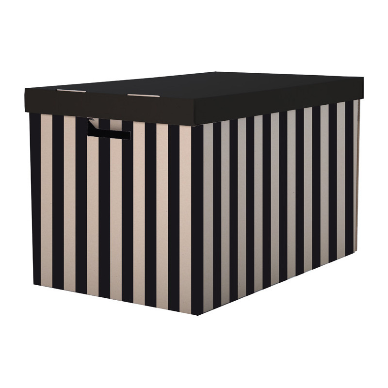 Krabice úložná s víkem - 56 x 37 x 36 cm / 2 ks