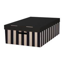 Krabice úložná s víkem - 56 x 37 x 18 cm / 2 ks