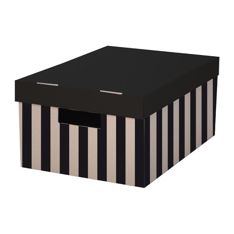 Krabice úložná s víkem - 28 x 37 x 18 cm / 2 ks