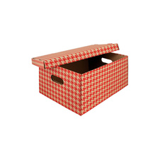 Krabice Emba úložná s víkem A3 / 44 x 32 x 20 cm / červená