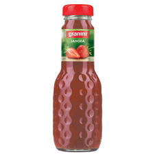 Džus Granini jahoda 100% 0,2 l / sklo