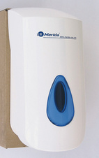 Zásobník na tekuté mýdlo Merida TOP - bílá / modrá / Maxi