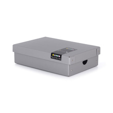 Krabice úložná lamino PASTELINi - šedá / 35,5 x 24 x 9 cm