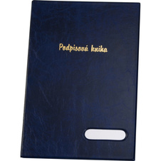 Kniha podpisová Hanibal - imitace kůže / modrá