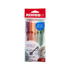 Kuličkové pero Kores K0 - vintage mix / sada 6 ks