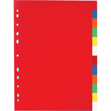 Rozdružovač A4 plastový barevný - 2 x 6 barev