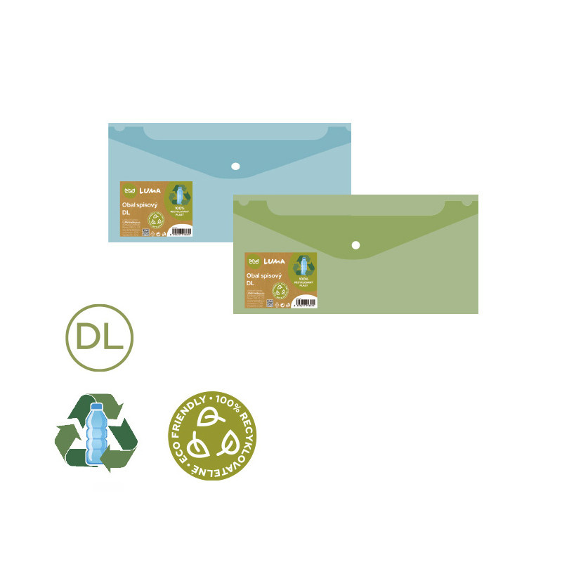 Spisové desky s drukem LUMA ECO - DL / barevný mix