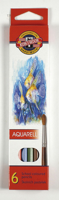 Pastelky Koh-i-noor Aquarel školní / 6ks