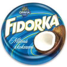 Opavia Fidorka Mléčná s kokosem, 30g