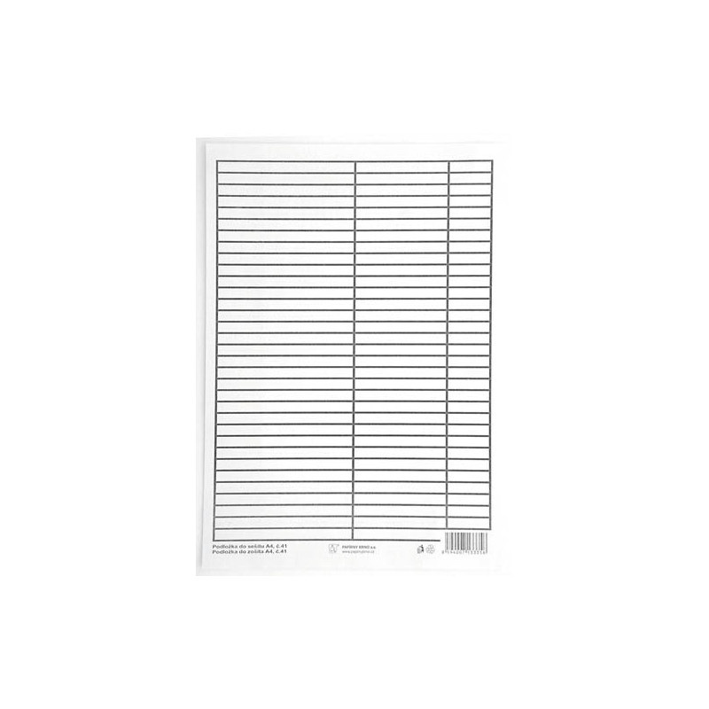 Podložka do sešitů A4 papírová - linka / linka