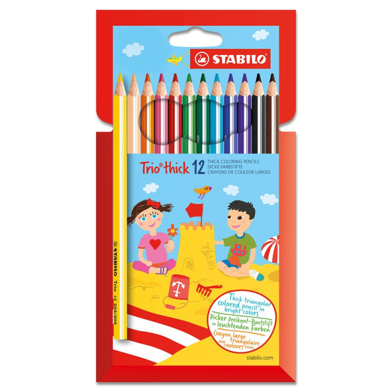 Pastelky STABILO® trojhranné Trio silné / 12 barev