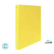Desky kroužkové A4 LUMA / 4-kroužek / pastelově žlutá