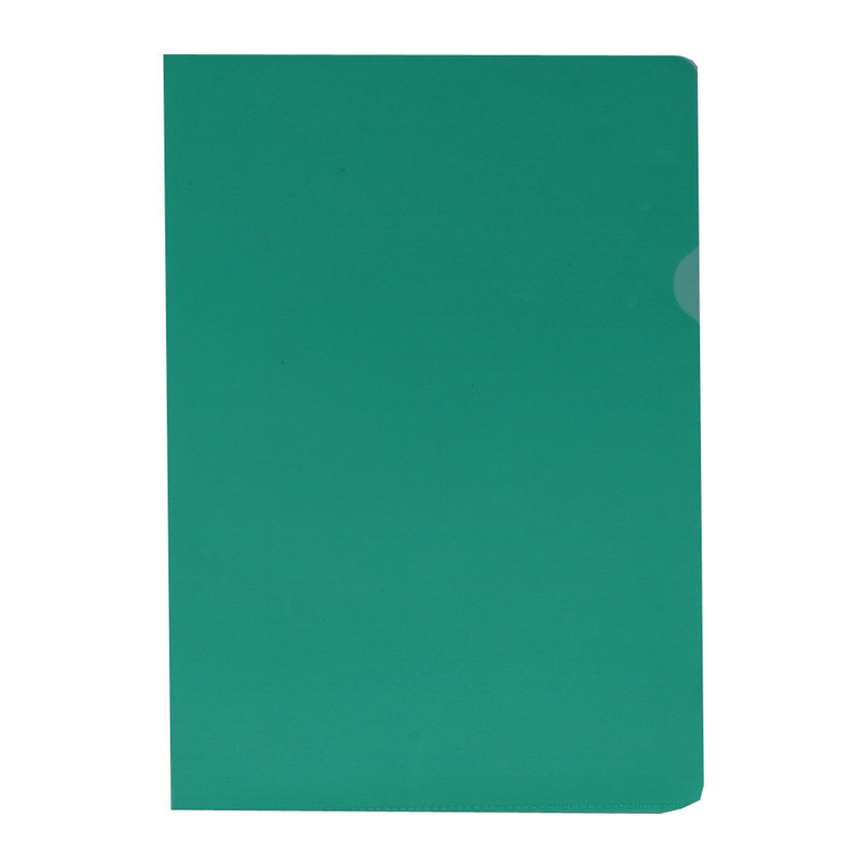 Zakládací obal A4 barevný - tvar L / zelená / 100 ks