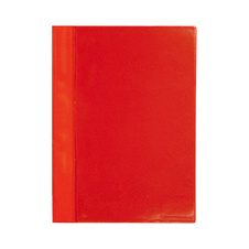 Rychlovazač A4 plastový s kapsou - červená