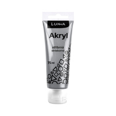 Akrylová barva LUMA - METAL / 75 ml / stříbrná