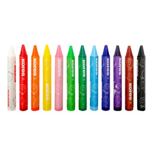 Voskové pastelky trojhranné Kores Kraynones - 12 barev / Jumbo