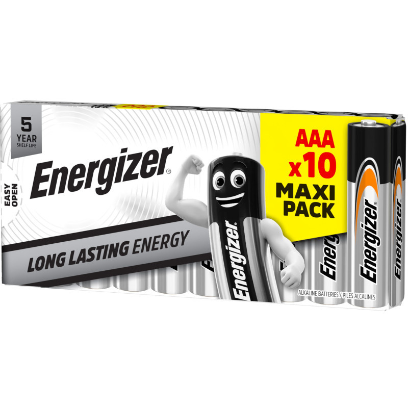 Baterie Energizer alkalické - baterie mikrotužka AAA / 10 ks / Family pack