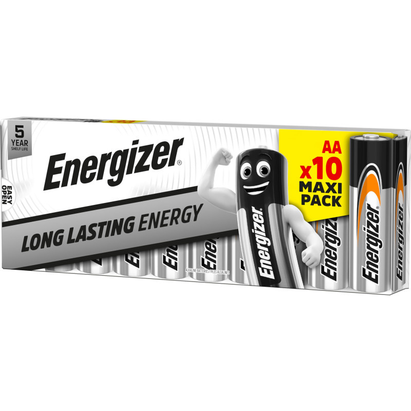 Baterie Energizer alkalické - baterie tužková AA / 10 ks Family pack