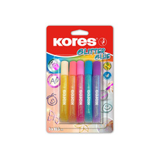 Lepidlo Kores Glitter Glue - 5 x 10,5 ml / pastelové barvy