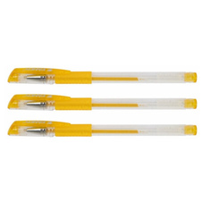 Gelové pero s víčkem - zlatá