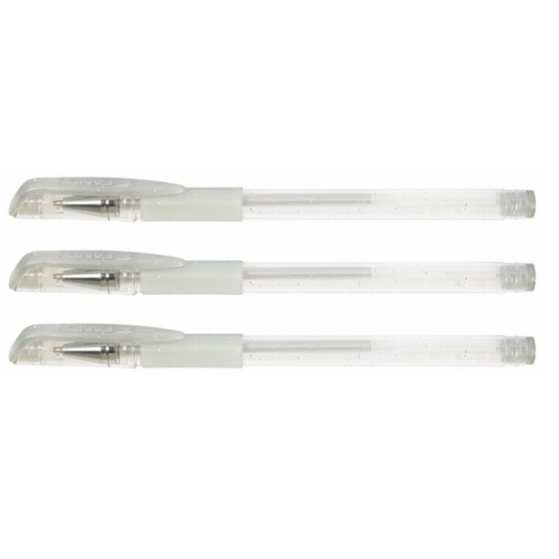 Gelové pero s víčkem - stříbrná