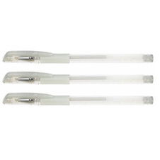 Gelové pero s víčkem - stříbrná