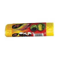 Pytle do koše Dario stahovací - 50x60cm / 35l / 13my / 15ks / žlutá