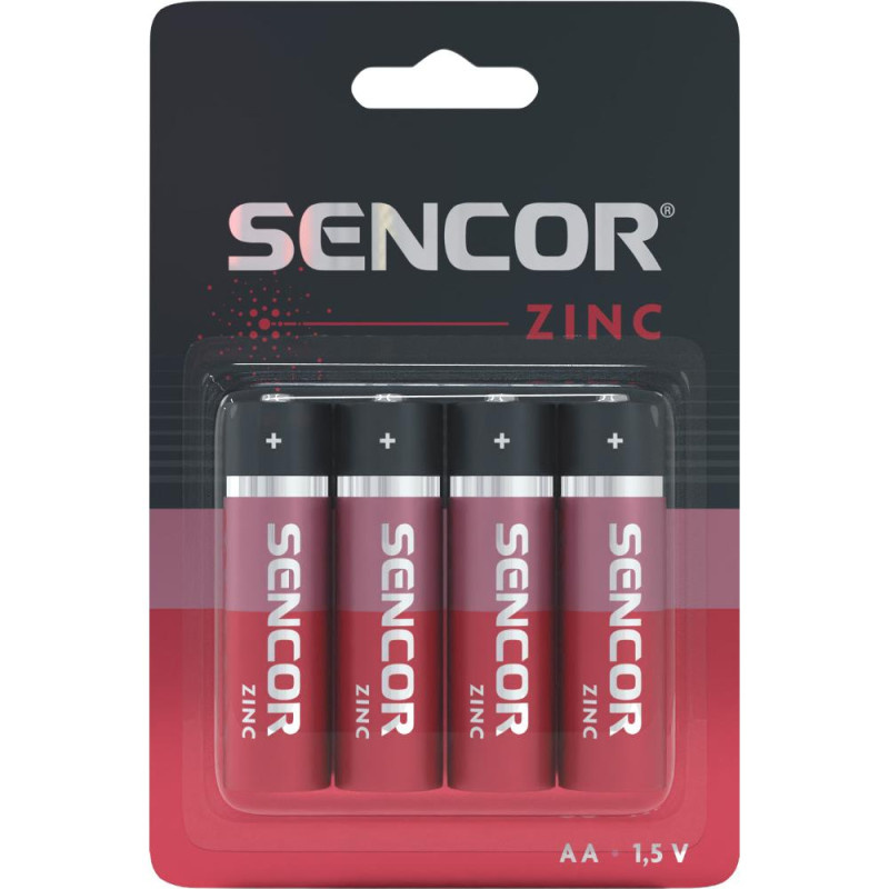 Baterie Sencor zinková tužková AA R6 / 4 ks