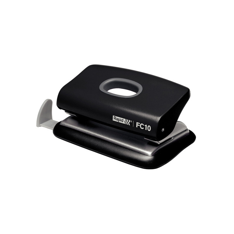 Kancelářský děrovač Rapid FC10 / černá - 10 listů
