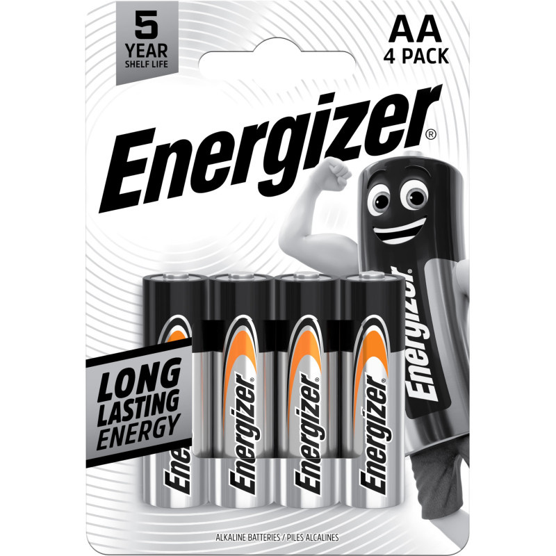 Baterie Energizer alkalické - baterie tužková AA / 4 ks