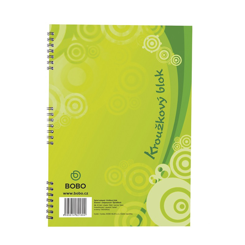 Blok BOBO s boční vazbou - A4 / čtvereček