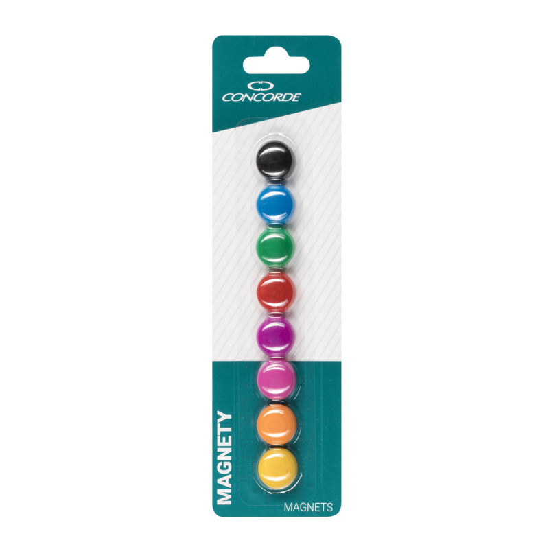 Magnety CONCORDE - průměr 20 mm / barevný mix / 8 ks