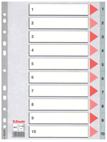 Rozdružovač A4 plastový Esselte - šedý / 1 - 10