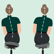 Balanční židle Leitz Ergo s kolečky - šedá