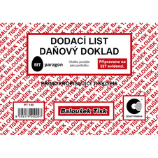 Dodací list daňový doklad Baloušek A6 / 50 listů / NCR / PT130