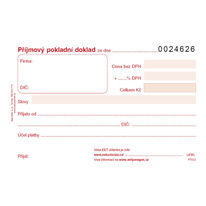 Příjmový pokladní doklad Baloušek A6 / číslovaný / 50 listů 1+1 / PT022