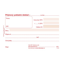 Příjmový pokladní doklad Baloušek A6 / nečíslovaný / 50 listů / NCR / PT020