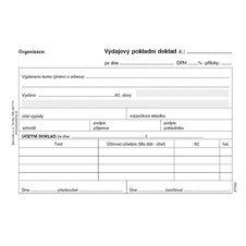 Výdajový pokladní doklad i pro podvojné účetnictví Baloušek A6 / nečíslovaný / 50 listů / ET050