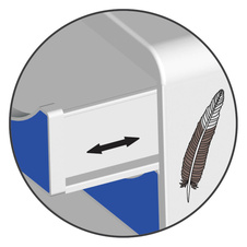 Zásuvkový box Exacompta Iderama - bílý duhový / 5 zásuvek na výšku