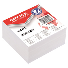 Záznamní kostka bílá 8,5 x 8,5 cm / nelepená vazba