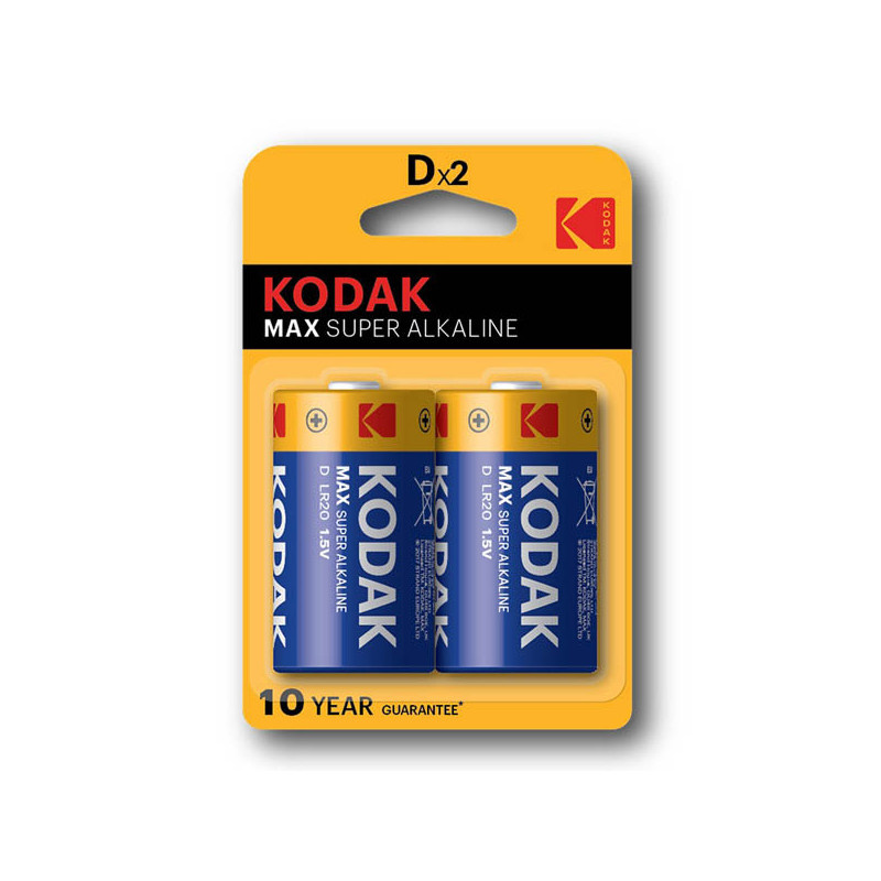 Baterie Kodak alkalické - baterie mono článek velký R20 / 2 ks