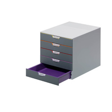 Zásuvkový box VARICOLOR® - 5 zásuvek / šedá