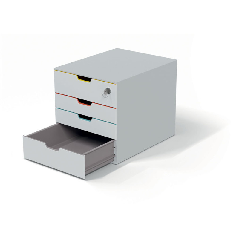 Zásuvkový box VARICOLOR® SAFE - 4 zásuvky + zámek / bílá