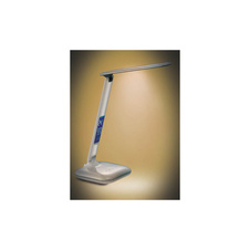 Lampa LED stmívatelná s displejem - lesklá bílá