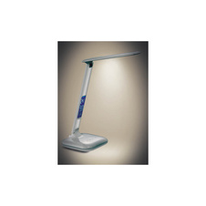 Lampa LED stmívatelná s displejem - lesklá bílá