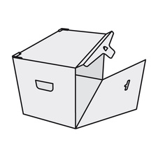 Archivační kontejner Emba / přírodní hnědá