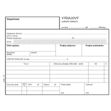 MSK 41 výdajový pokladní doklad nečíslovaný 100 listů NCR A6