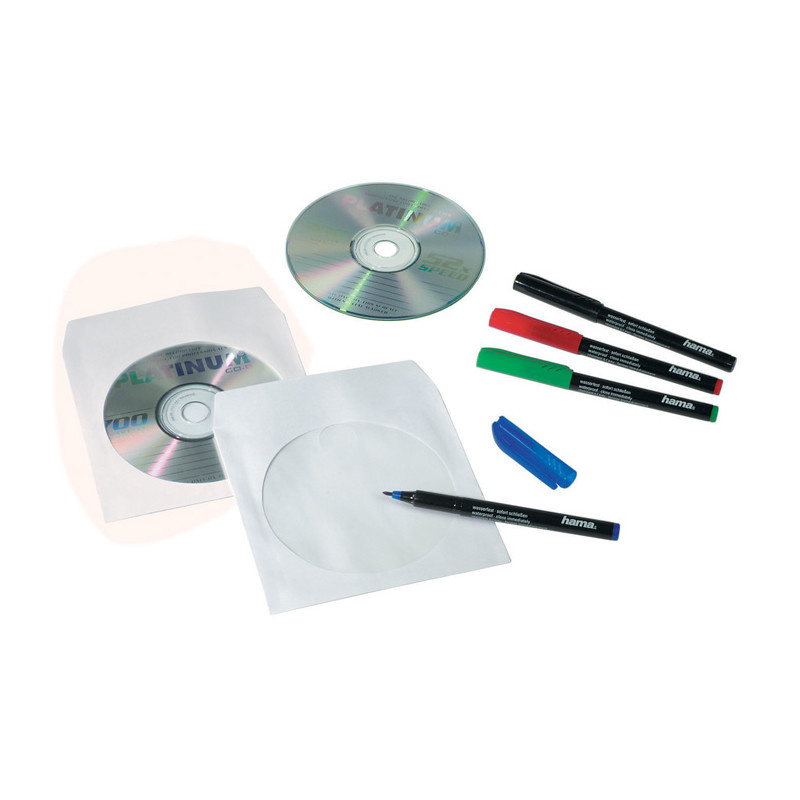 Obálky na CD / DVD - 100 ks / bílá