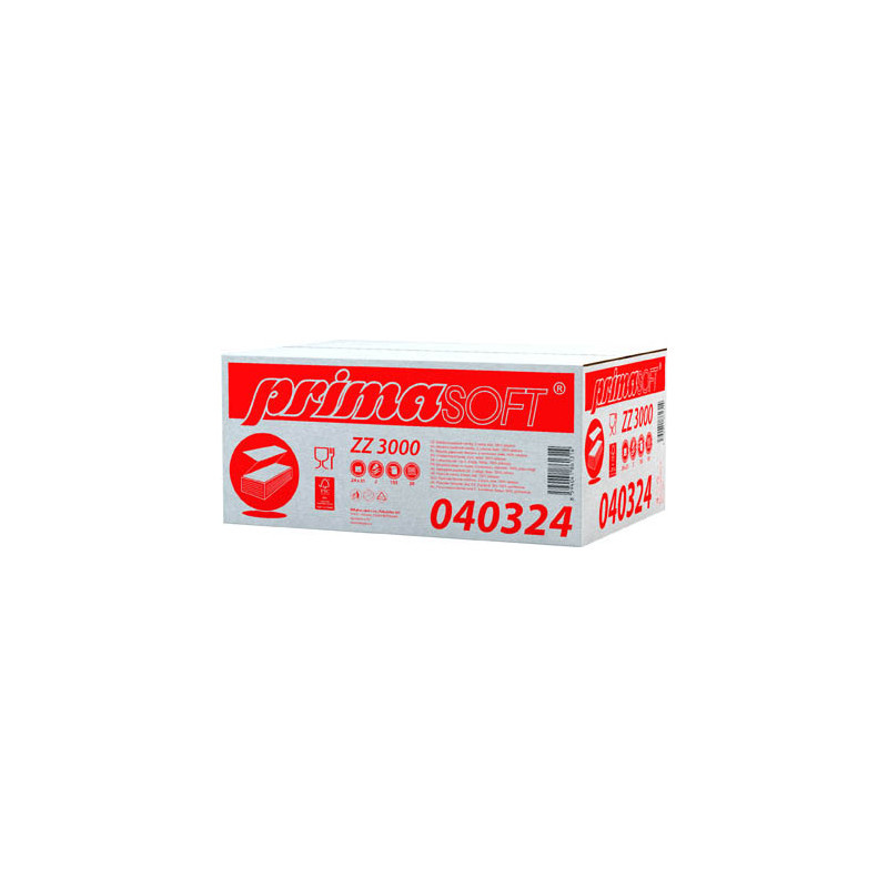Papírové ručníky skládané Z-Z PrimaSOFT bílé / 2-vrstvé / 150 ks